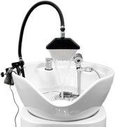 Waterfall Water Circulation System, Shampoo Bed Accessories Head Spa Equipment with Pump 360° Adjustable Water Circulation Frame for headspa - GreenLife - Shampoo Unit